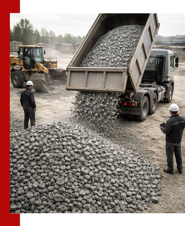 Доставка гранитного щебня фракции 20-40 в Липецке