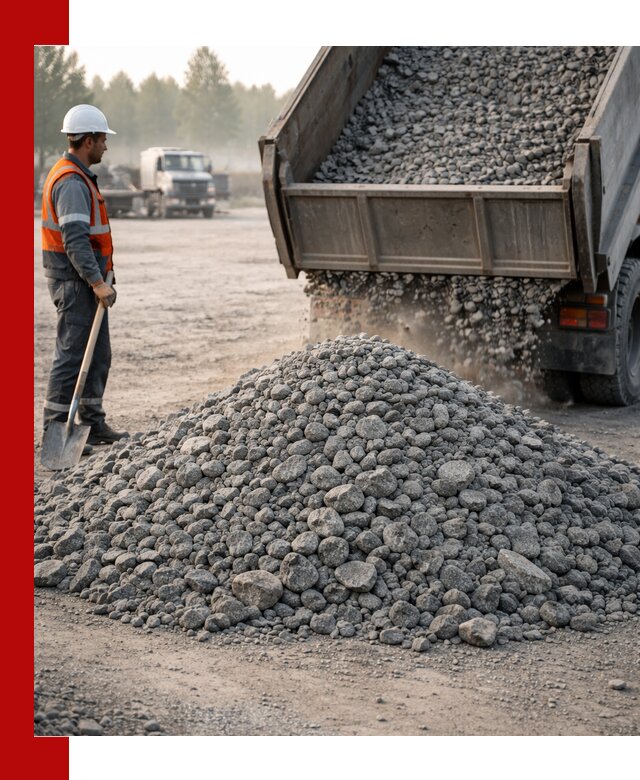 Гранитный щебень фракции 100–201 для строительства в Липецке