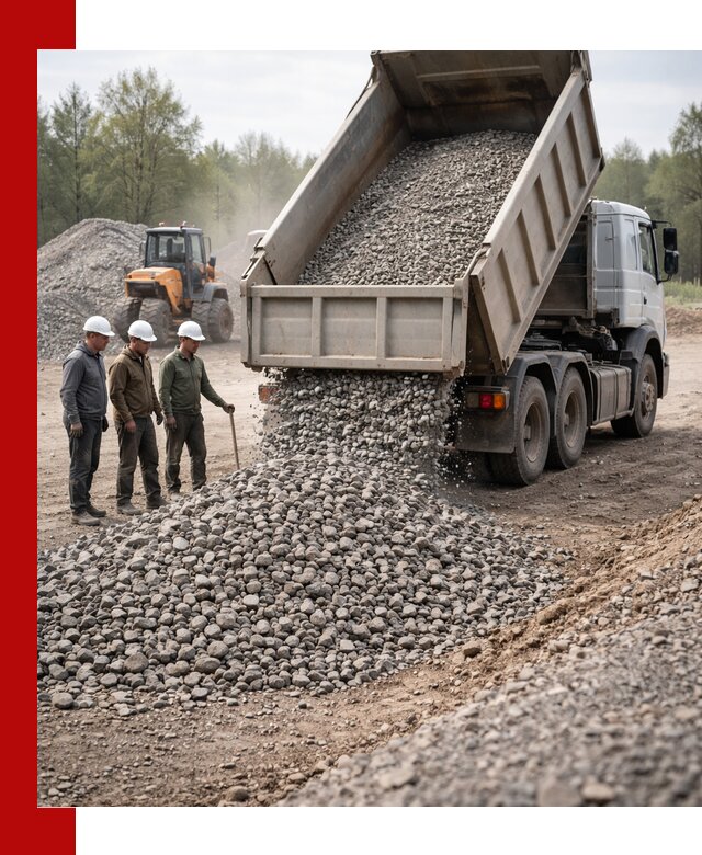 Доставка гравийного щебня фракции 70-120 в Липецке