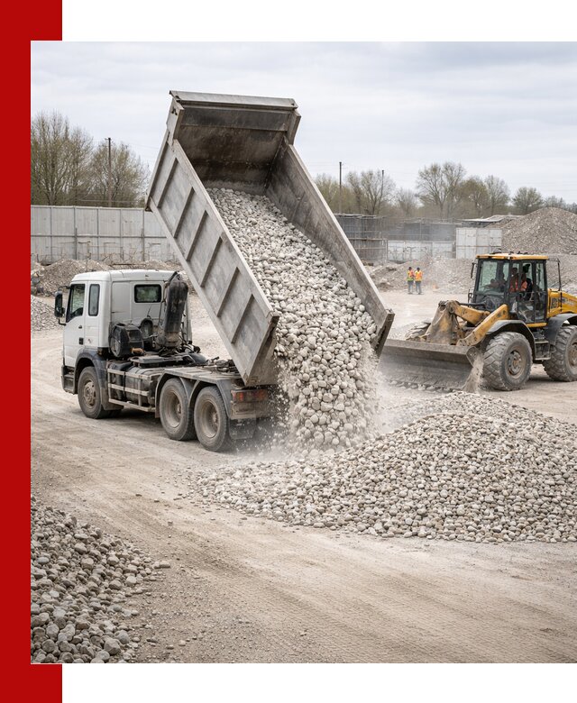 Доставка и продажа известнякового щебня в Липецке