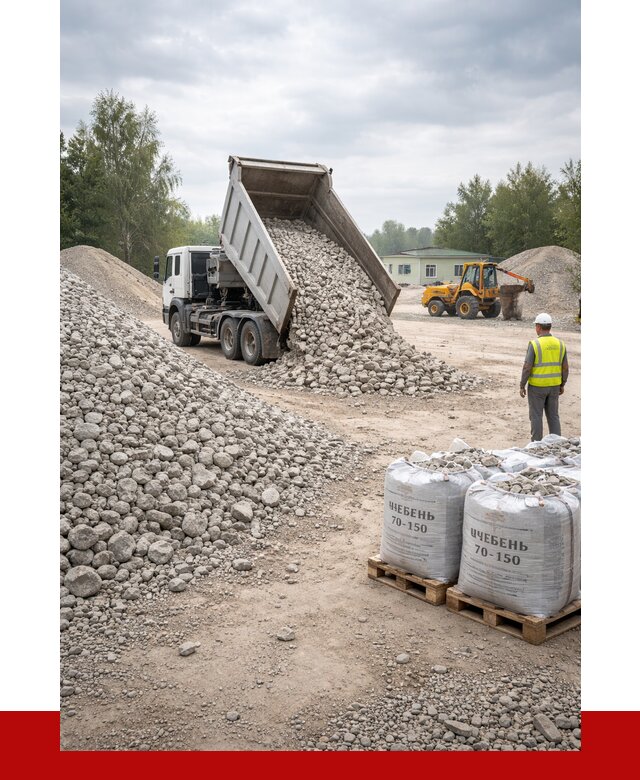 Известняковый щебень фракция 70-150 в Липецке от 1299 р. | ПРОНЕРУДЛпц