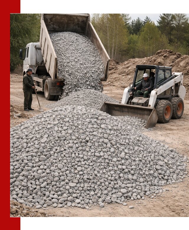 Доставка доломитового щебня в Липецке напрямую от карьера