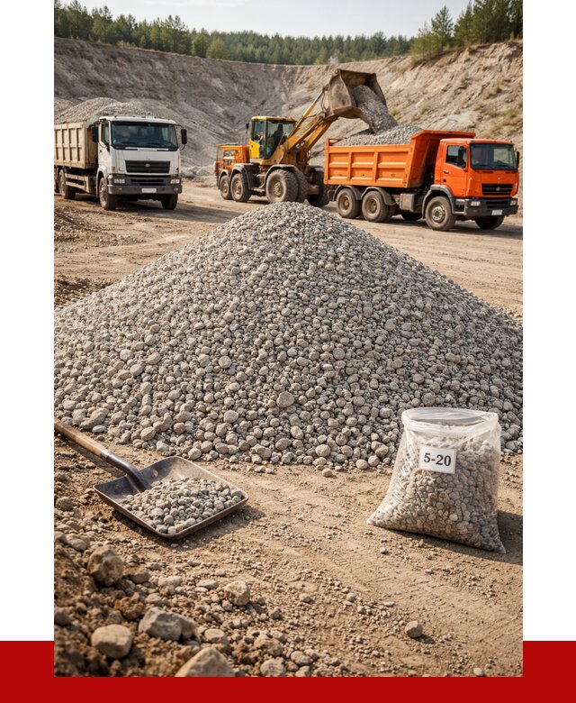 Доломитовый щебень фр. 5-20 в Липецке от 4365 р. | ПРОНЕРУДЛпц