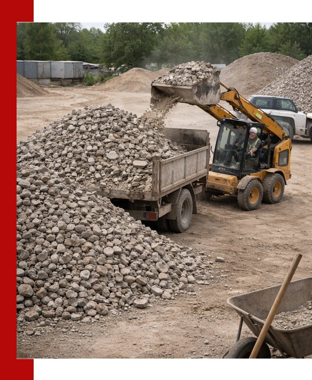 Доставка вторичного щебня в Липецке для строительных работ