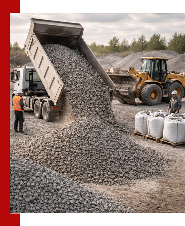 Бетонный щебень фракция 5–20 с доставкой в Липецке