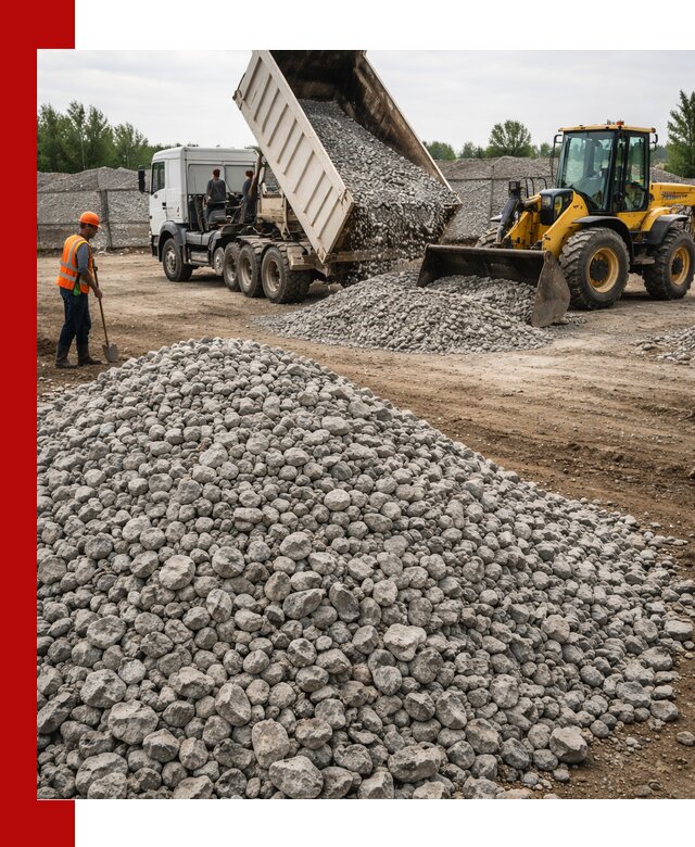 Доставка бетонного щебня фракции 40-70 в Липецке