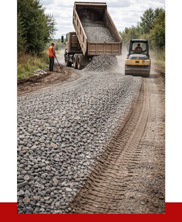 Щебень для отсыпки дороги в Липецке от 2806 р. ПРОНЕРУДЛпц
