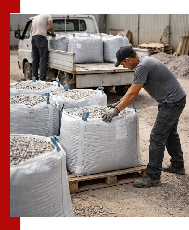 Доставка щебня в мешках по выгодным ценам в Липецке