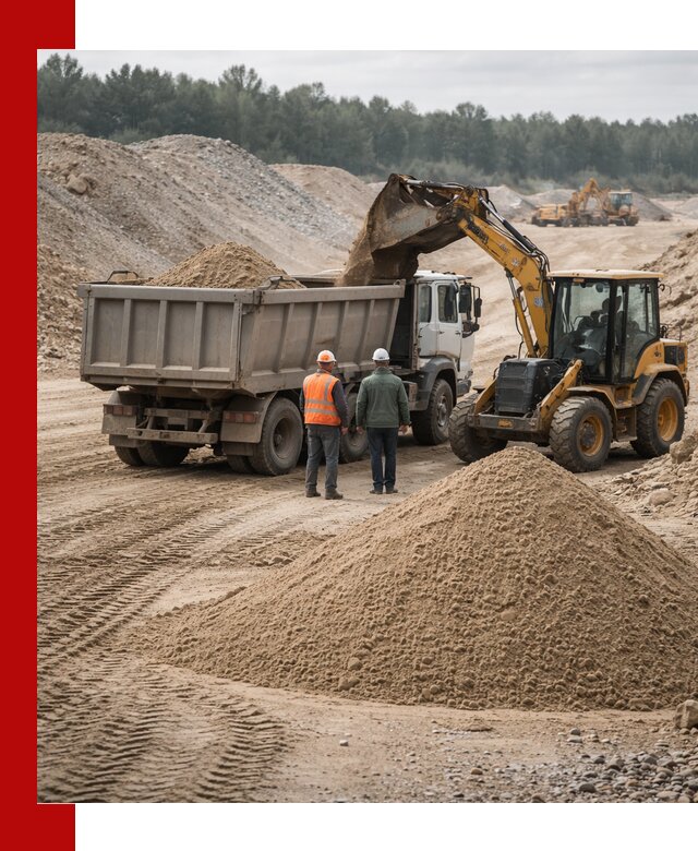 Карьерный среднезернистый песок с доставкой в Липецке