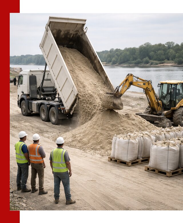 Доставка речного песка в Липецке самосвалами и погрузкой
