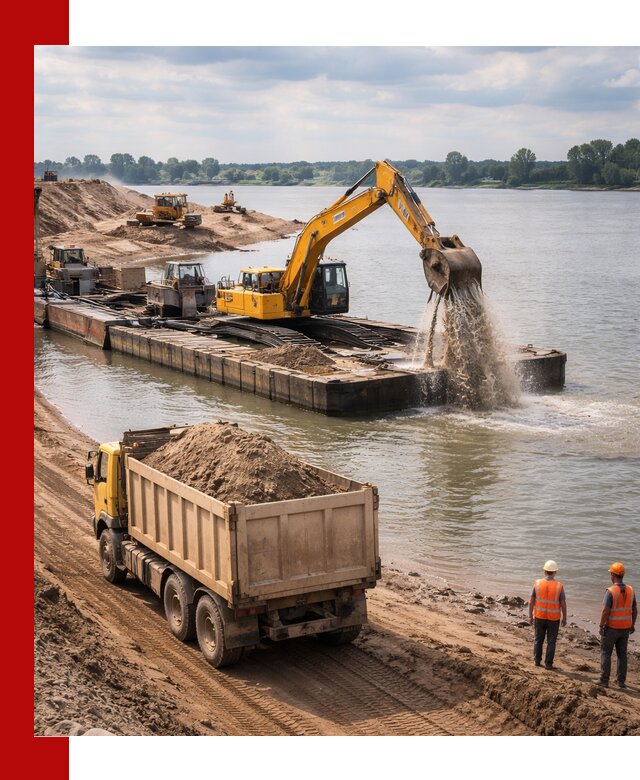 Намывной песок с доставкой в Липецке оптом и в розницу