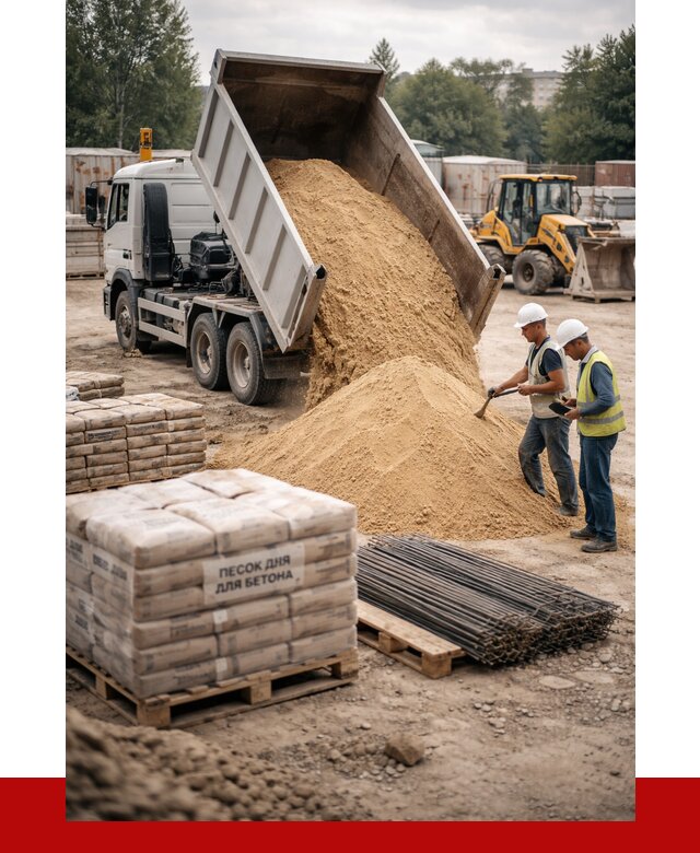 Песок для бетона в Липецке от 2599 р. с доставкой, ПРОНЕРУДЛпц