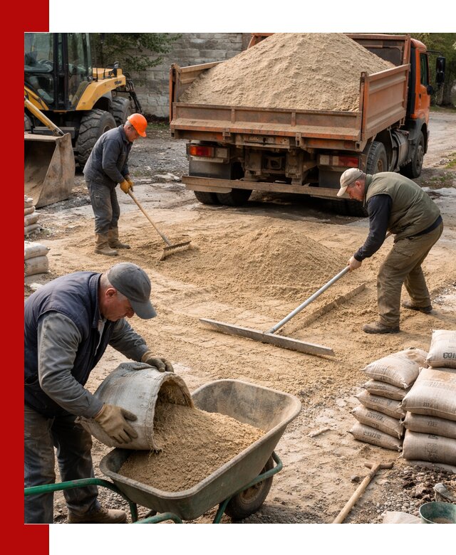 Поставка песка для стяжки в Липецке с быстрой доставкой