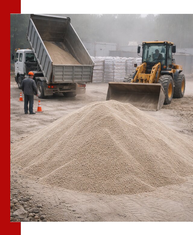 Кварцевый песок фракция 0–8 для стройработ в Липецке