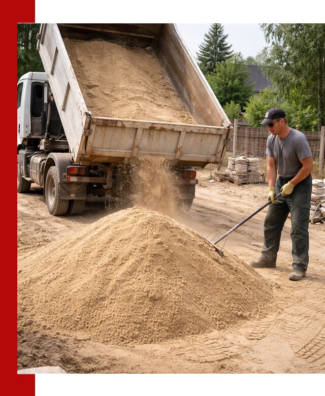 Доставка сухого песка самосвалами в Липецке