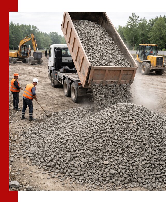 Доставка гравия фракции 40-70 в Липецке оптом и в розницу