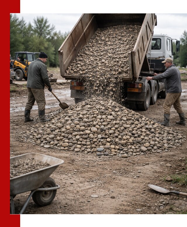 Доставка гальки речной оптом и в розницу в Липецке