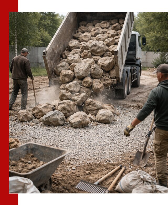 Доставка и укладка булыжника в Липецке