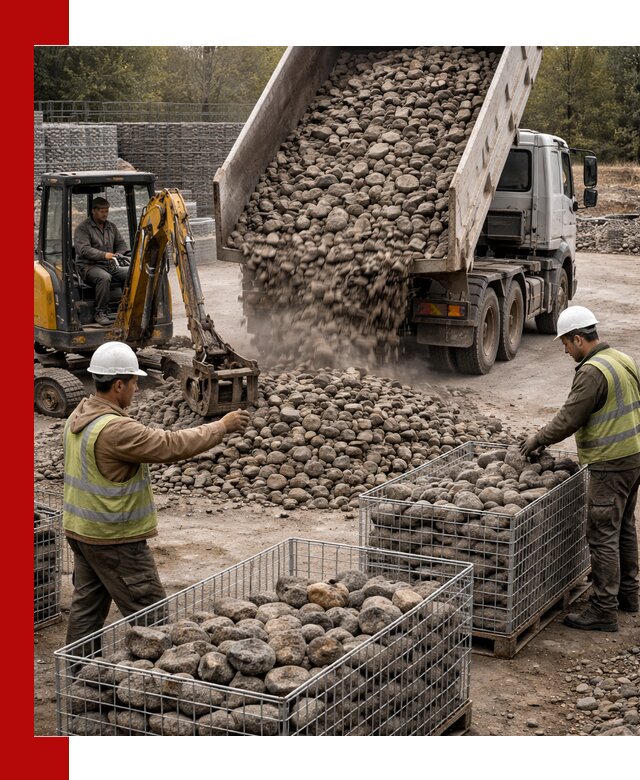 Камень для габионов фракция 100–201 в Липецке