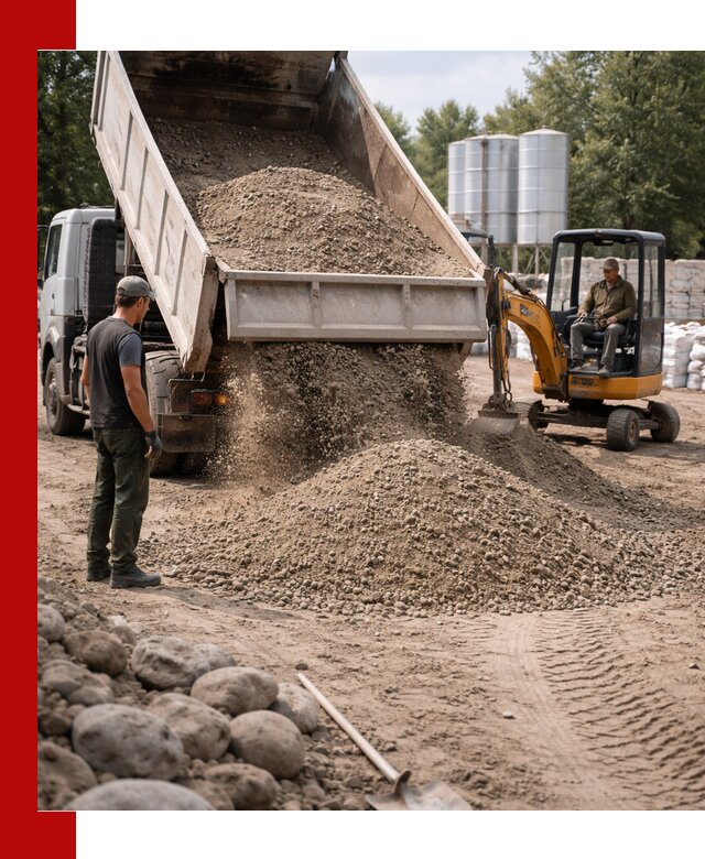 Доставка ПГС С3 в Липецке самосвалами и миксерами