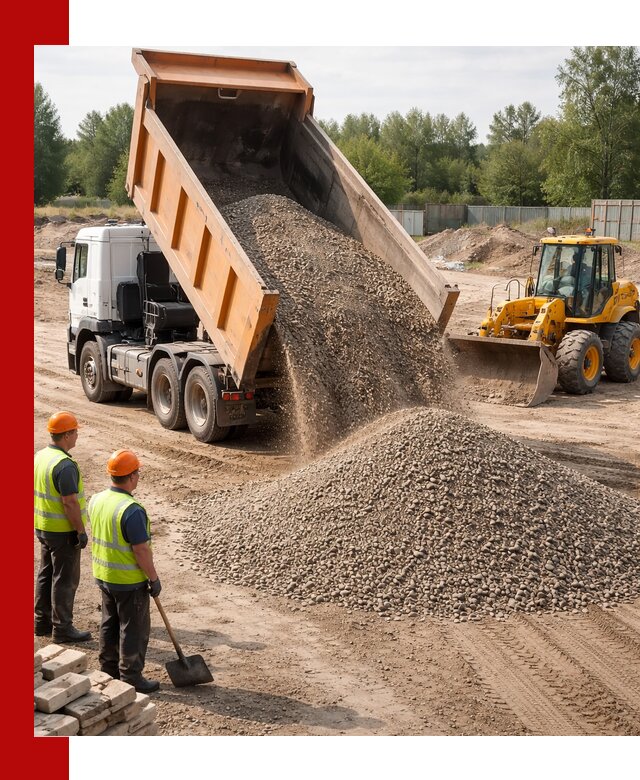 Доставка щебёночно-песчаной смеси ЩПС С7 в Липецке
