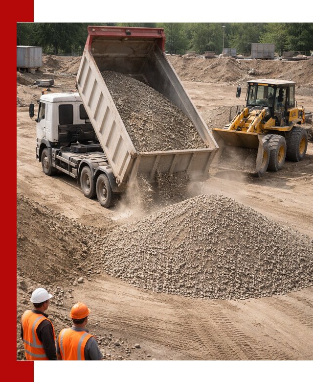 Щебень с песком (ЩГПС С2) с доставкой в Липецке