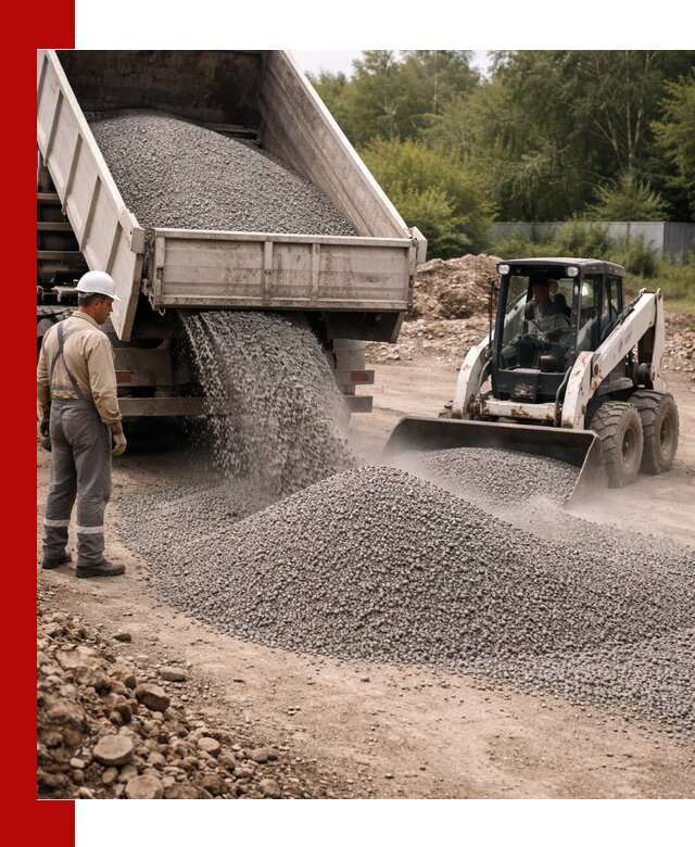 Доставка гравийного отсева 0-5 в Липецке оптом и в розницу