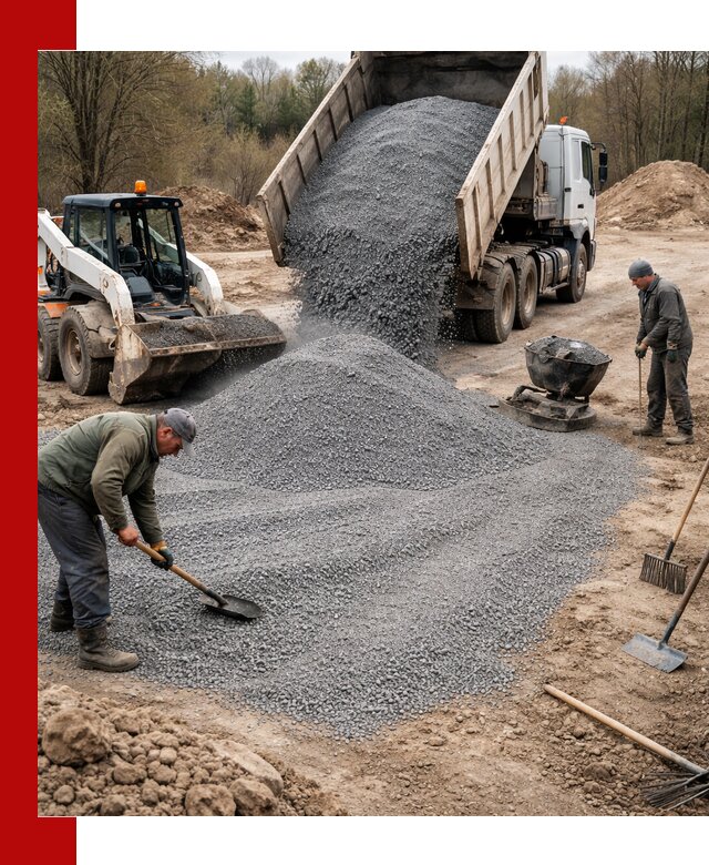 Отсев для подсыпки в Липецке — доставка и подсыпка на участок