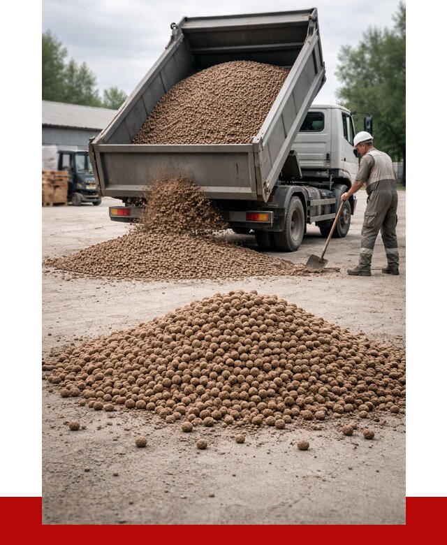 Керамзит с доставкой в Липецке от 4365 р. за м3 | ПРОНЕРУДЛпц