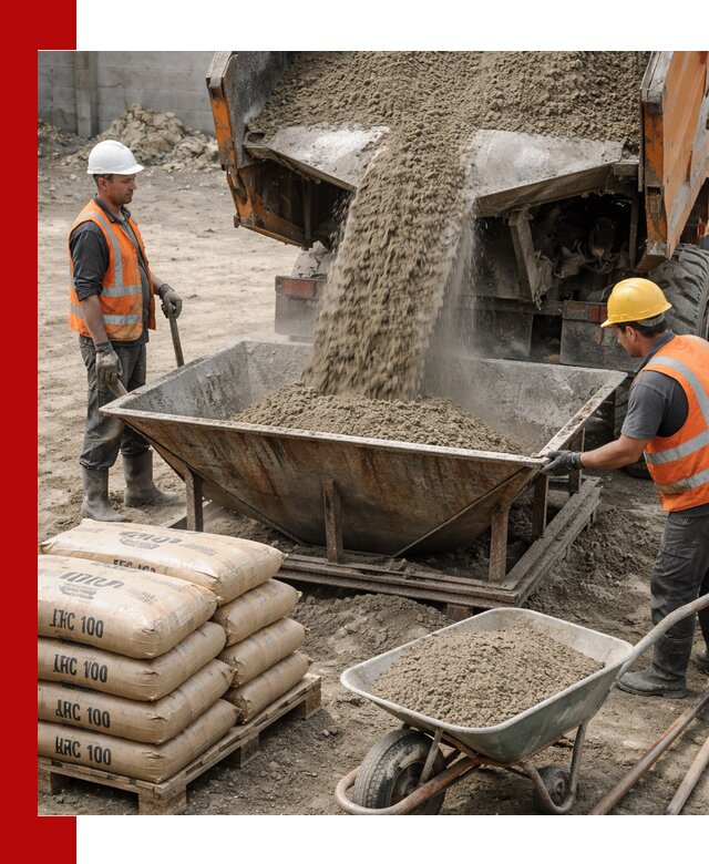 Доставка цементно-песчаной смеси М100 в Липецке