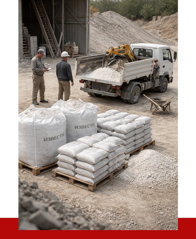 Известь строительная в Липецке с доставкой от 4365 р. | ПРОНЕРУДЛпц