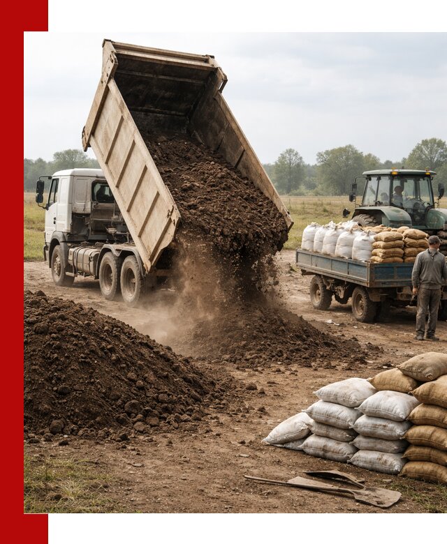 Доставка грунта и удобрений оптом в Липецке для сельхоз и строительства