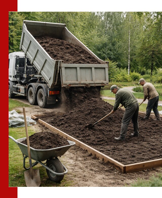 Доставка грунта для озеленения и благоустройства в Липецке
