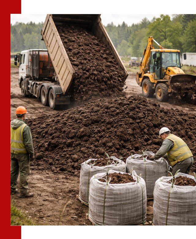 Доставка нейтрального торфа в Липецке оптом и в розницу