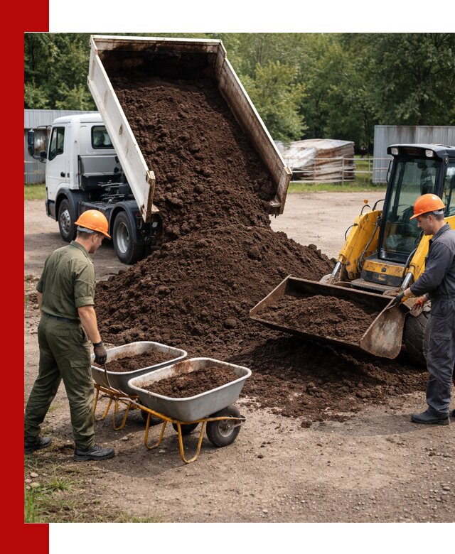 Доставка торфо-земляной смеси в Липецке для огорода и ландшафта