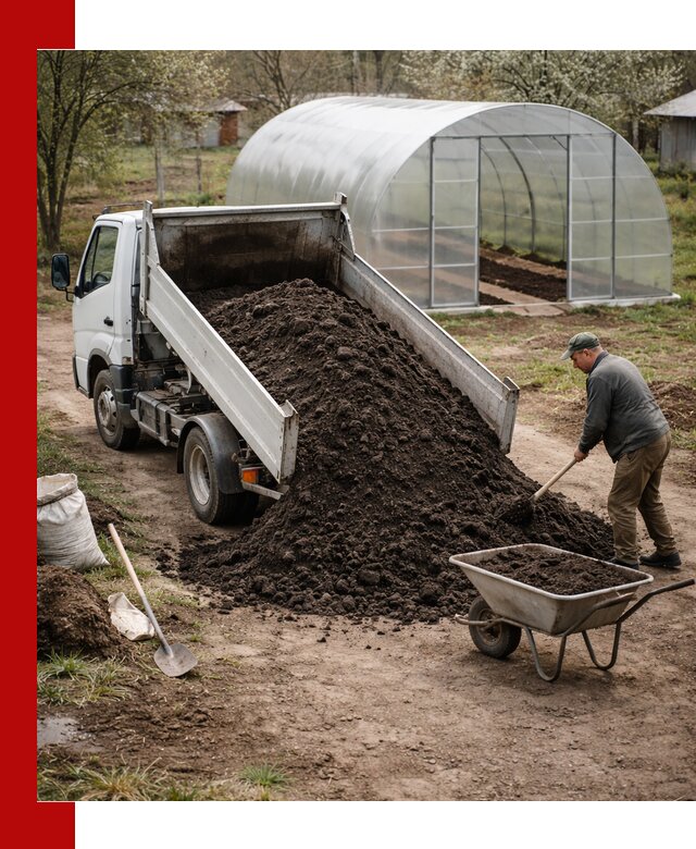 Чернозем для теплицы с доставкой в Липецке