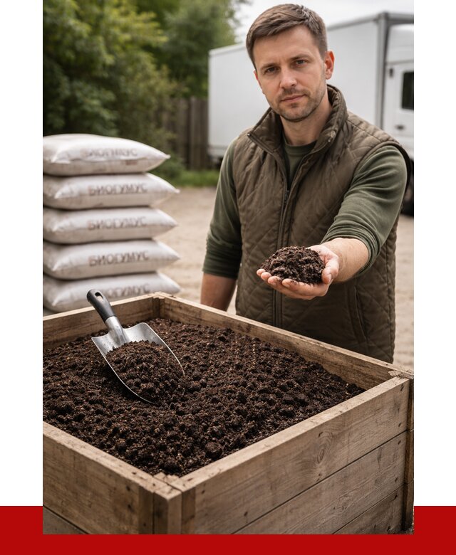 Купить биогумус в Липецке с доставкой от 8835 р. за куб | ПРОНЕРУДЛпц