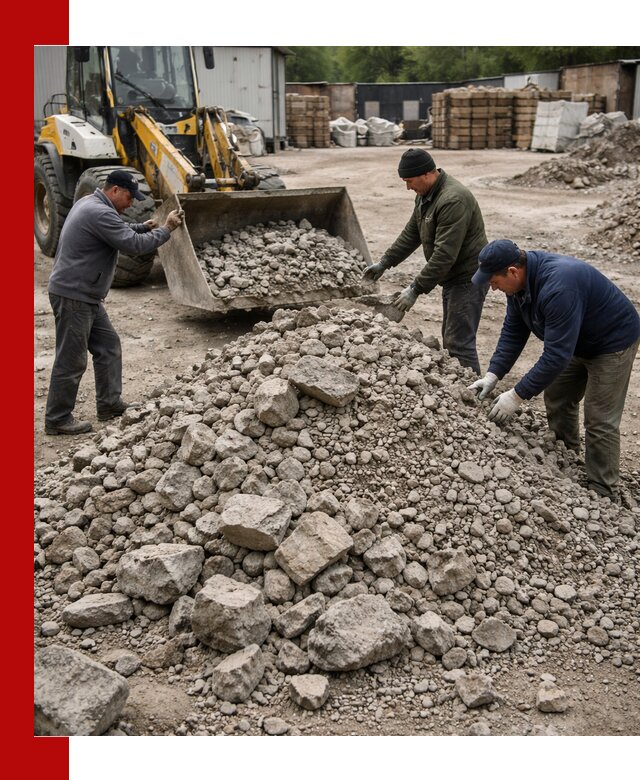 Демонтаж и вывоз бой бетона в Липецке