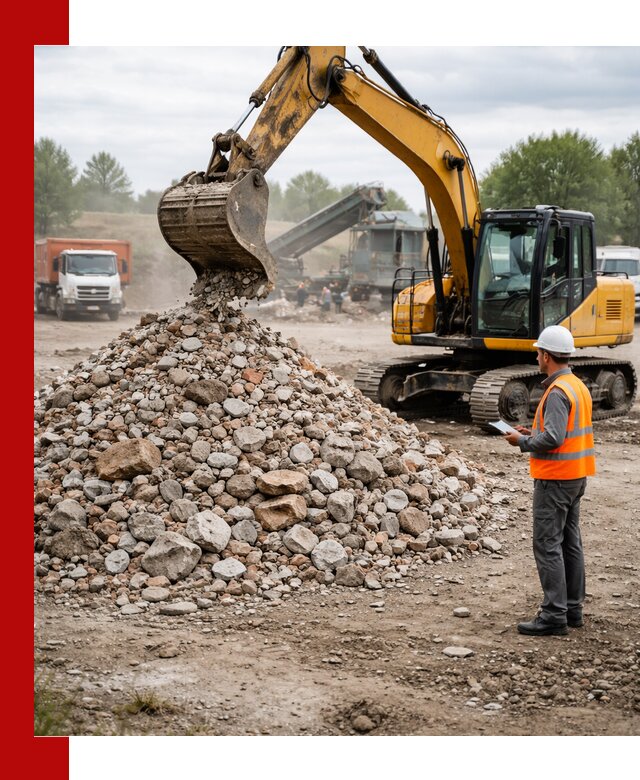 Доставка и вывоз строительного боя в Липецке