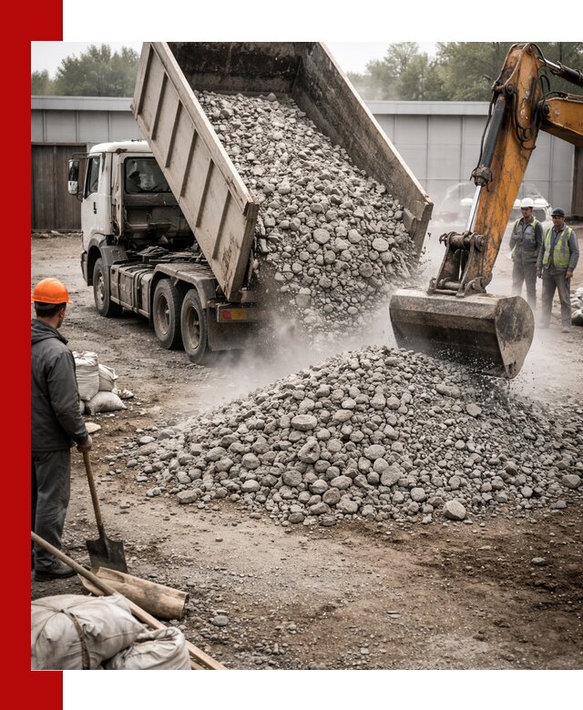 Доставка дробленого бетона в Липецке оптом и в розницу