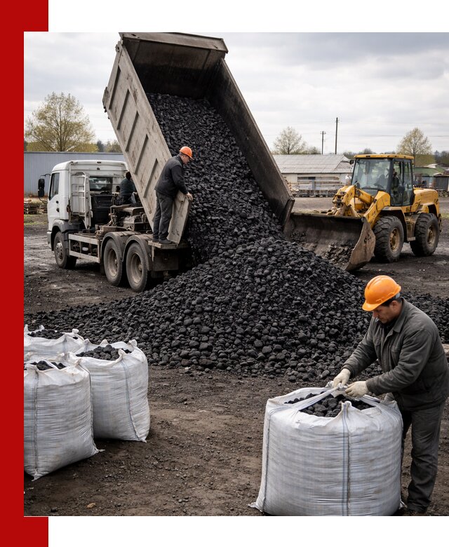 Доставка каменного угля в Липецке оптом и в розницу