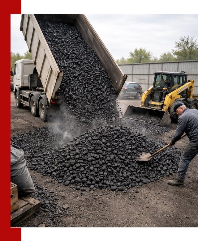 Доставка угля орех в Липецке оптом и в розницу