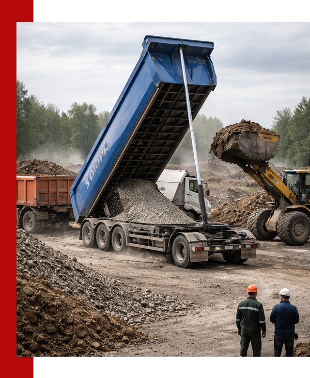 Аренда тонар 40 тонн в Липецке с доставкой материалов