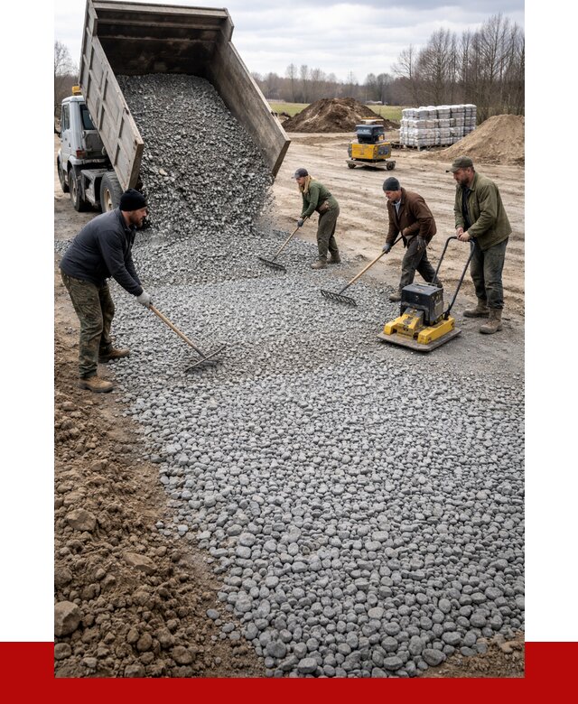 Устройство щебеночной подушки в Липецке от 4677 р. ПРОНЕРУДЛпц